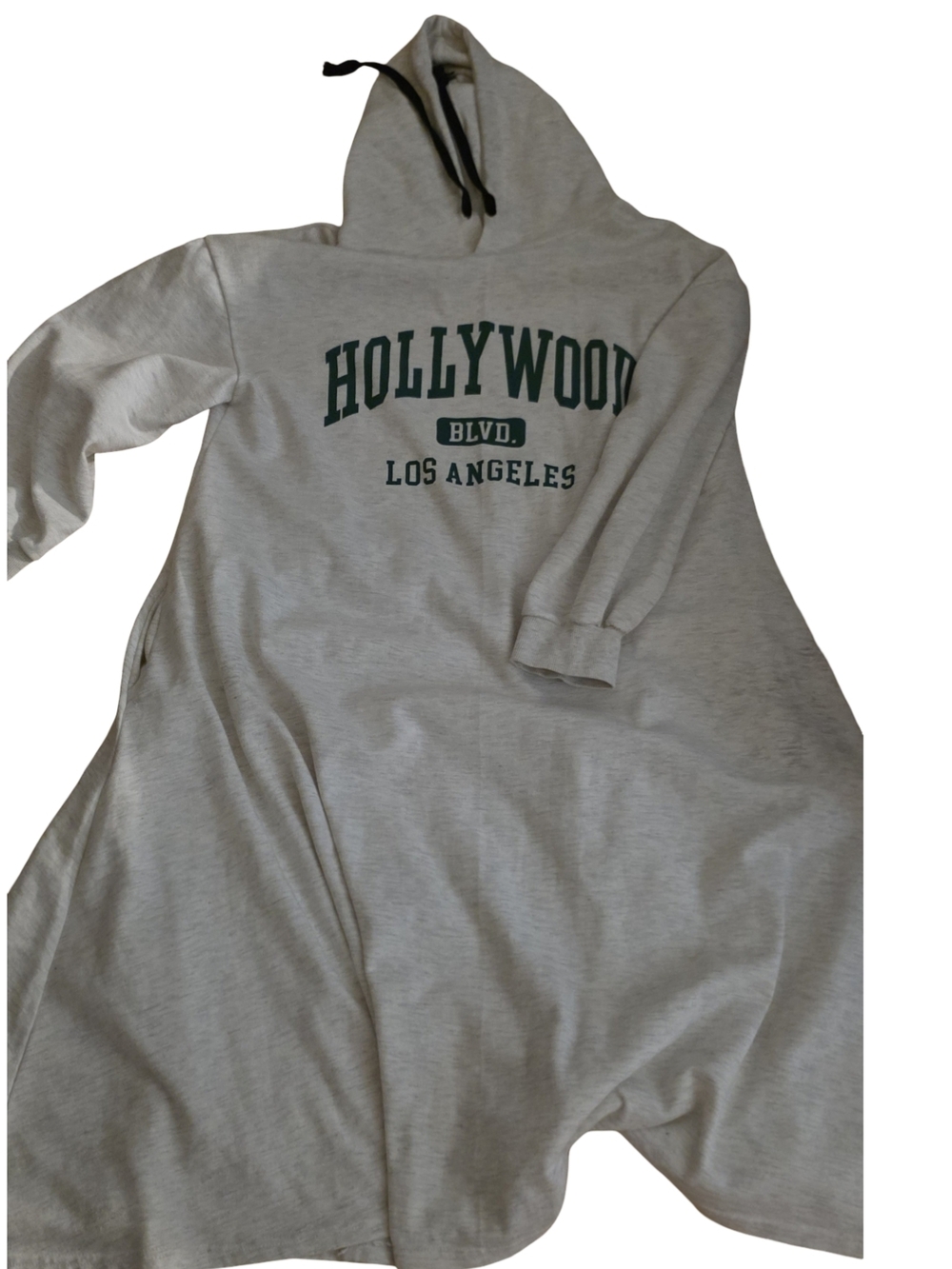 HOLLYWOOD DRESS fits ton3x graphic Hoodie Dress in Light Gray - Picture 4 of 4
